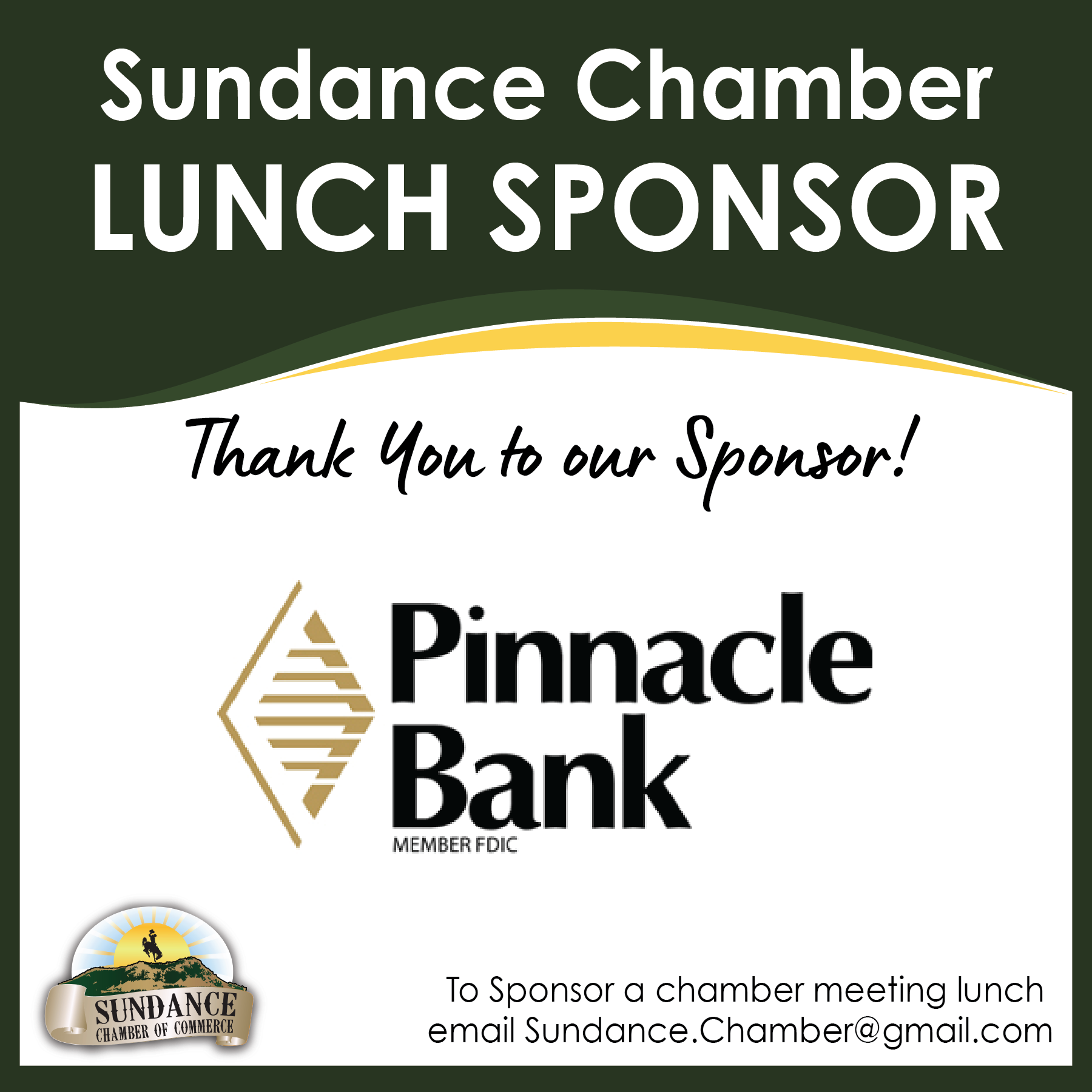 Lunch Sponsor Pinnacle Bank 