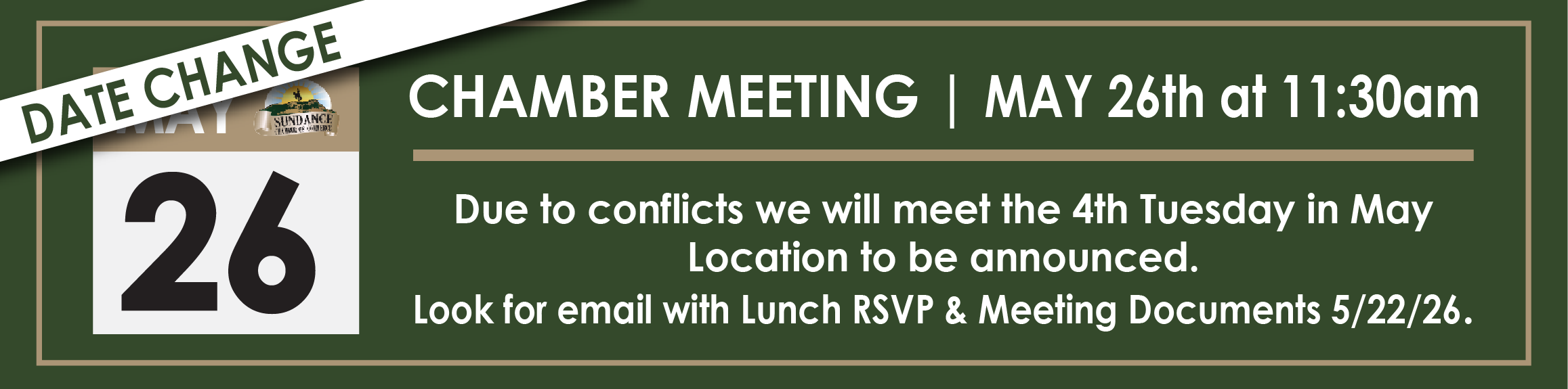 May 26 date change Meeting